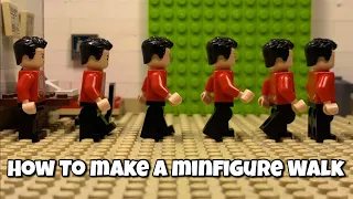 LEGO Stop Motion Tutorial - How To Make A Minifigure Walk (Walk Cycle)