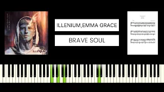 ILLENIUM and Emma Grace - Brave Soul (BEST PIANO TUTORIAL & COVER)