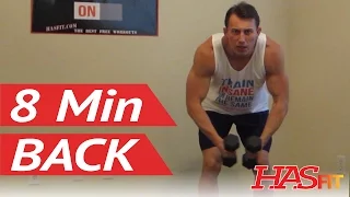 8 Min Back Workout at Home - HASfit Back Exercises Routine - Back Work Out