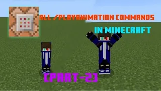 All /playanimation Commands in Minecraft bedrock [Part-2]