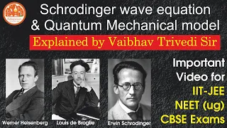 Schrodinger wave equation & Quantum mechanical model #iit #iitjee #neet #cuet #cbse #rasayanam