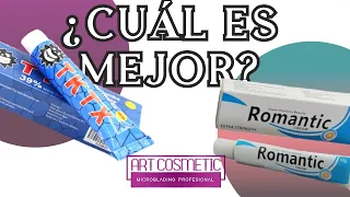 TKTX Vs Romantic. Comparativa de anestésico tópico