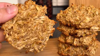 Delicious Oatmeal Cookies with Apples - No Sugar and Flour, in 5 minutes!