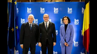 Doorstep von Außenminister Alexander Schallenberg beim Gymnich-Treffen in Brüssel, 03.02.2024.