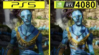 Avatar Frontiers of Pandora PS5 vs PC RTX 4080 Graphics Comparison #ubisoftpartner