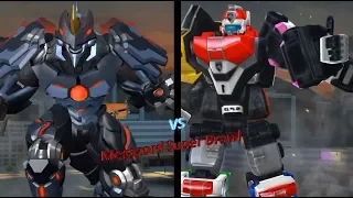 Mega Black dragon and Delta Squad Megazord vs Megazord Super Brawl