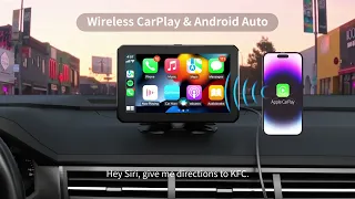 7" Eonon P3 Portable Car Stereo w/ Apple CarPlay & Android Auto & Backup Camera for Any Car Trucks