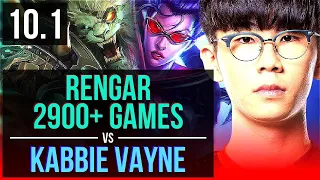 RENGAR vs Kabbie VAYNE (TOP) | 2.1M mastery points, 2900+ games, KDA 7/0/2 | Korea Diamond | v10.1