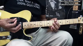 How To Play PAPA'S GOT A BRAND NEW BAG James Brown Guitar Cover LESSON LINK BELOW@EricBlackmonGuitar