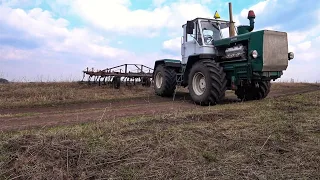Культивация на Тракторе т-150, предпоследнее поле сделано))
