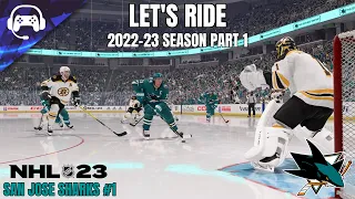 LET'S RIDE (2022-23 Season P1) | NHL 23 | San Jose Sharks Franchise Mode #1