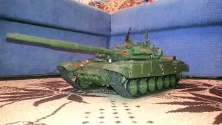 Т-90, 1:16, RC - проверка работоспособности функционала от блока ELMOD