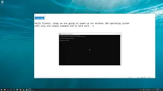 How to Speed up Windows 10 with One Command