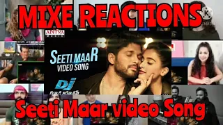 Seeti Maar Video Song = Allu Arjun || Mixe Reactions || SD Mashup Reaction