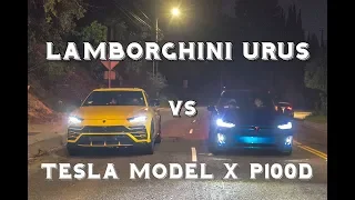 LAMBORGHINI URUS VS TESLA P100D