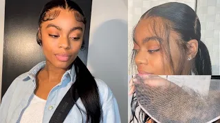 How to: Frontal Ponytail | Beginner Friendly | 13*6 HD Frontal | EBExtensions Hair | Ericka J Glue
