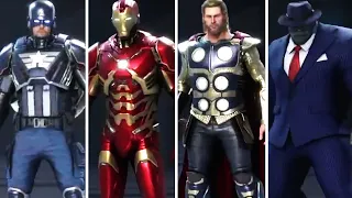 Marvel's Avengers - Todos Trajes dos Vingadores COMPLETO - All Suits & Outfits