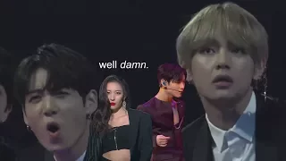 sunmi & taemin's collab stage except bts is reacting to them