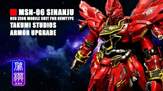 Master Grade MSN-06S Sinanju with Takumi Studios Upgrade Gunpla Full Build Custom Painting