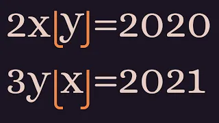 A system of equations with the floor function.