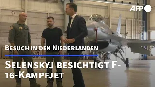 Selenskyj besichtigt in Niederlanden F-16-Kampfjets | AFP