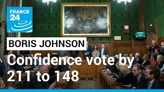 UK PM Johnson wins Conservative Party confidence vote by 211 to 148 • FRANCE 24 English