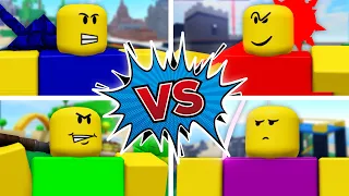 Who would WIN.. the BALLER, SLICER, CRUSHER, or PIERCER?? (Roblox Combat Warriors)