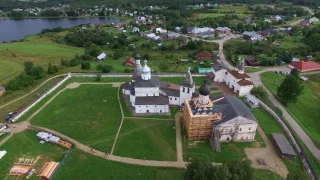 Ферапонтов  монастырь с дрона, Вологодская область