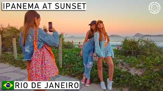 🇧🇷 Ipanema Beach Boardwalk: AMAZING SUNSET! | Rio de Janeiro, Brazil |【4K】2022