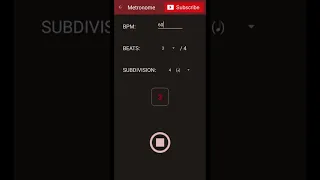 FREE Metronome 60 BPM | Beat 3/4 | Subdivision ♩ Note | Lesson 116 #shorts #viral #trending