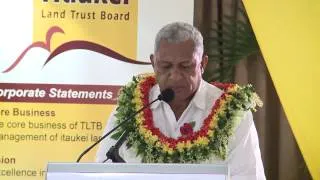 Fijian Prime Minister Voreqe Bainimarama opens TLTB Workshop