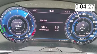 VW Passat GTE acceleration 0-100 Km/h test