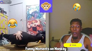 FUNNY MOMENTS + TROLLING ON MONKEY APP 😂😳