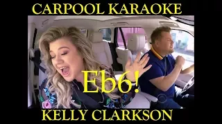 KELLY CLARKSON - Carpool Karaoke Vocal Range (E3-F#5-Eb6)