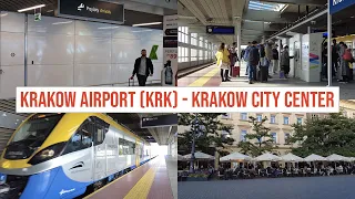 Krakow Airport (KRK) to Krakow City Center on the Aiport Train - FAST & CHEAP