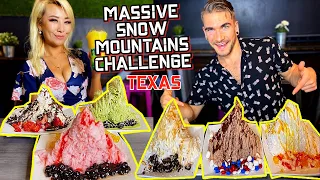 MASSIVE SNOW ICE MOUNTAINS CHALLENGE in Houston, Texas!! #RainaisCrazy ft. Joel Hansen