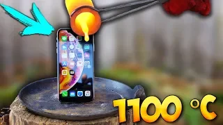 ЧТО ЕСЛИ ВЫЛИТЬ РАСКАЛЕННУЮ ЛАВУ в 1100 ГРАДУСОВ на  iPhone XS MAX ...?!