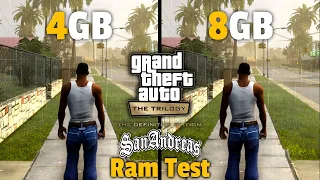 4GB vs 8GB Ram | GTA Trilogy Remastered - San Andreas Definitive Edition