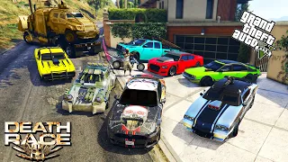 GTA 5 - Stealing DEATH RACE Movie Cars with Franklin! (Real Life Cars #140)