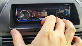 Bluetooth Car audio JVC KD-X351BT - test / menu / settings