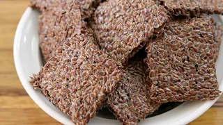 Healthy Flaxseed Crackers | Low Carb & Gluten Free Crackers