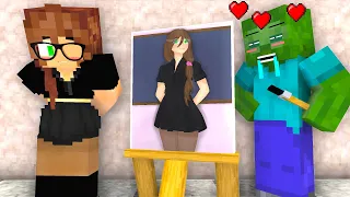 Monster School : DRAWING NINJA GIRL Challenge - Minecraft Animation