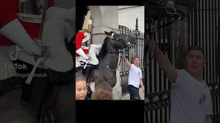 King’s Guard charges Horse at Vicious Tourist