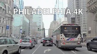 Philadelphia 4K - Driving Downtown - USA