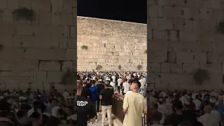 Happening now: Slichos at the Kotel #kotel #westernwall #shorts #god