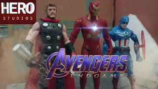 Avengers Endgame scene stop motion recreation || Thor, Captain Amarica and Ironman vs Thanos ||