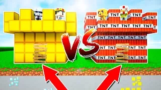 CASTILLO DE ORO VS CASTILLO DE TNT 😱 MINECRAFT