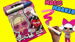LOL Surprise Imagine Ink Coloring Book with Magic Marker and Dolls! Chanel Family Fun Tv