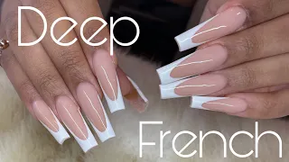 Watch Me Work: Classic Deep French Nail Art Tutorial