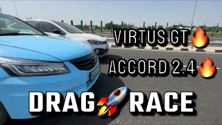 Honda Accord Vs Virtus GT DRAG RACE! JDM For the win😎 #dragrace #virtusgt #accord #honda #vw